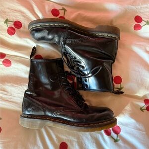 Dr. Martens Shiny Black Combat Boots